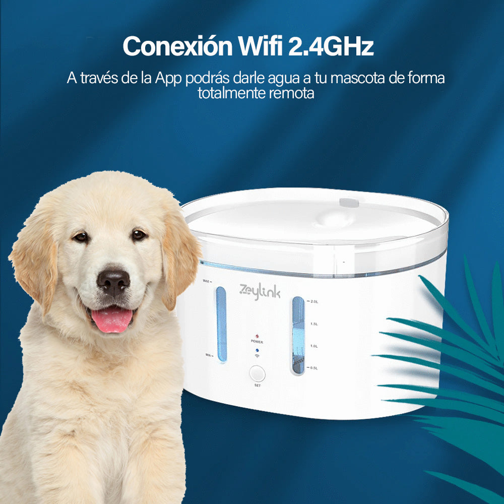 Dispensador De Agua Para Perros, Gatos, Mascotas Wifi – Zeylink