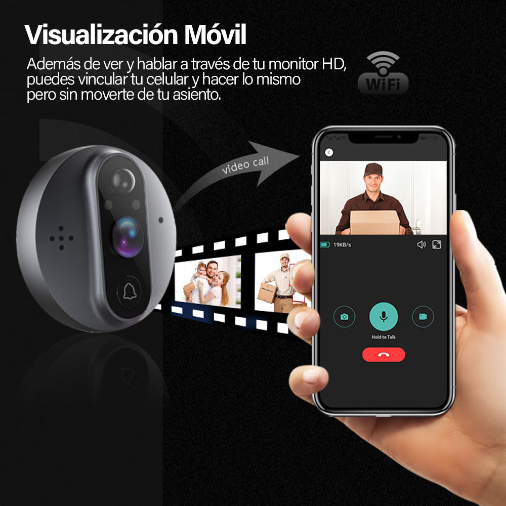 Video Portero Inalámbrico Monitor Camara Vision Nocturna