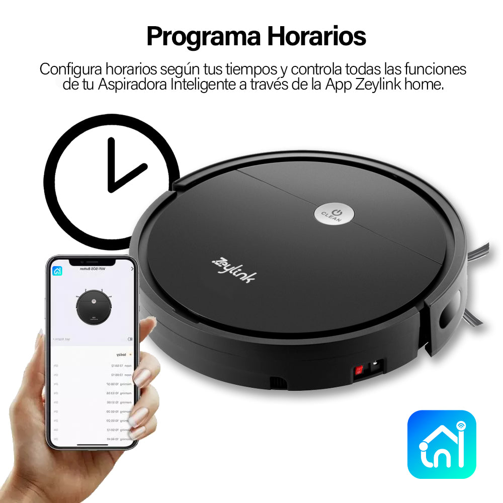 Aspiradora Robot Wifi Multisensores App Móvil Ferturito V80 Smart Home