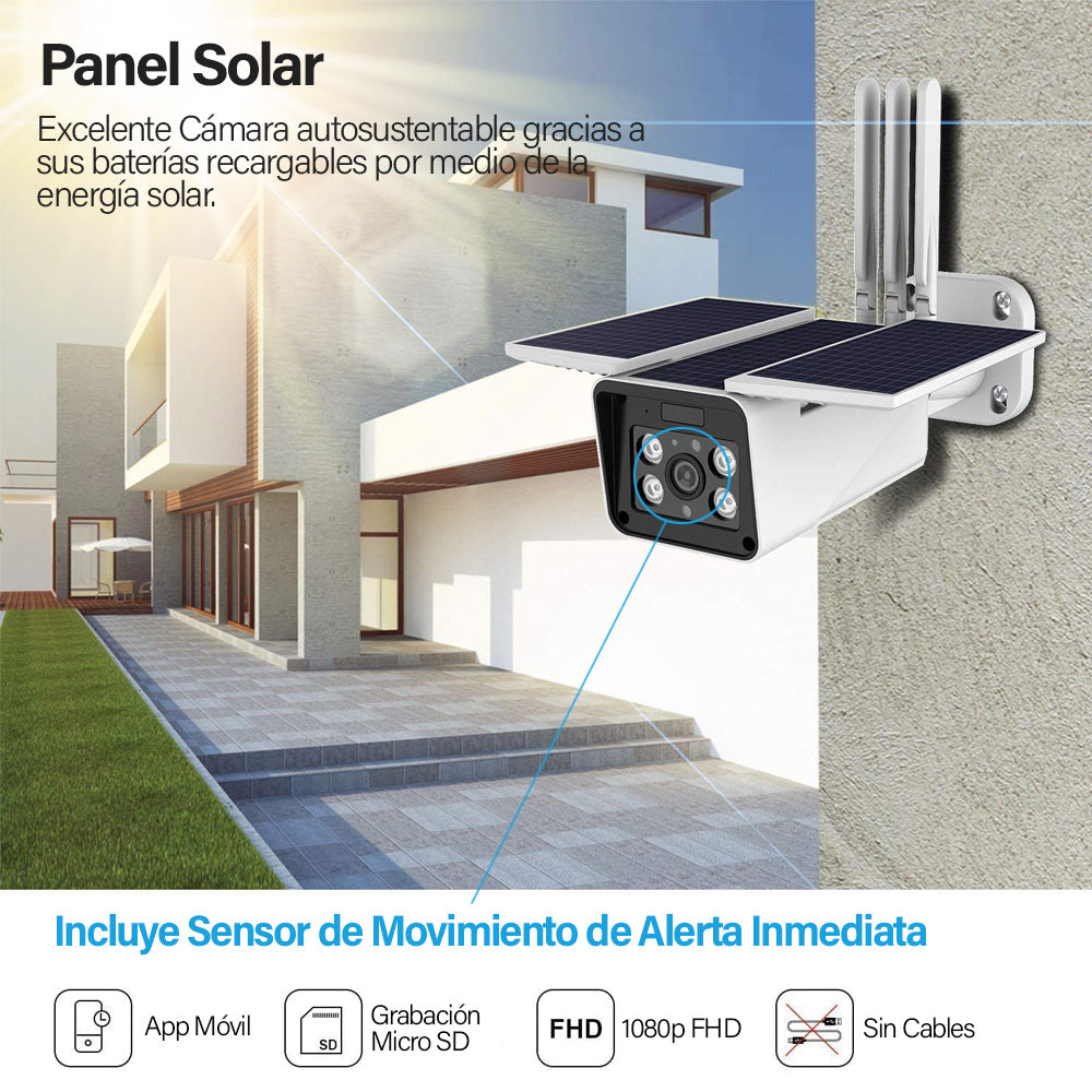 Cámara Solar Ip Wifi Vigilancia Full Hd 1080P Seguridad – Zeylink