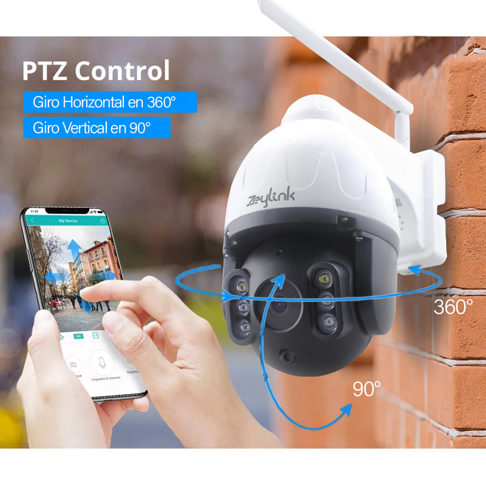 Cámara Ip Exterior Ptz 360° Robotizada Wifi Full Hd 1080P – Zeylink