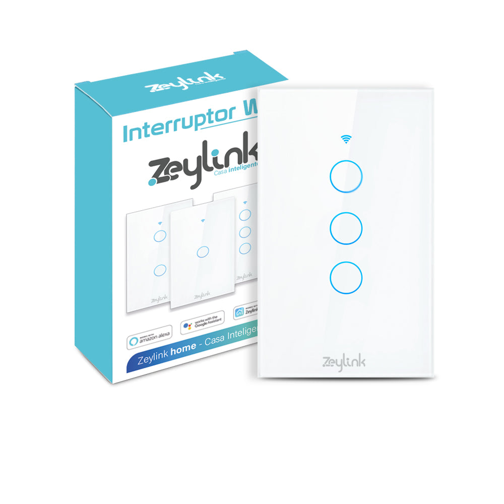 Interruptor Inteligente Wifi 3 Canales Touch Alexa Google – Zeylink